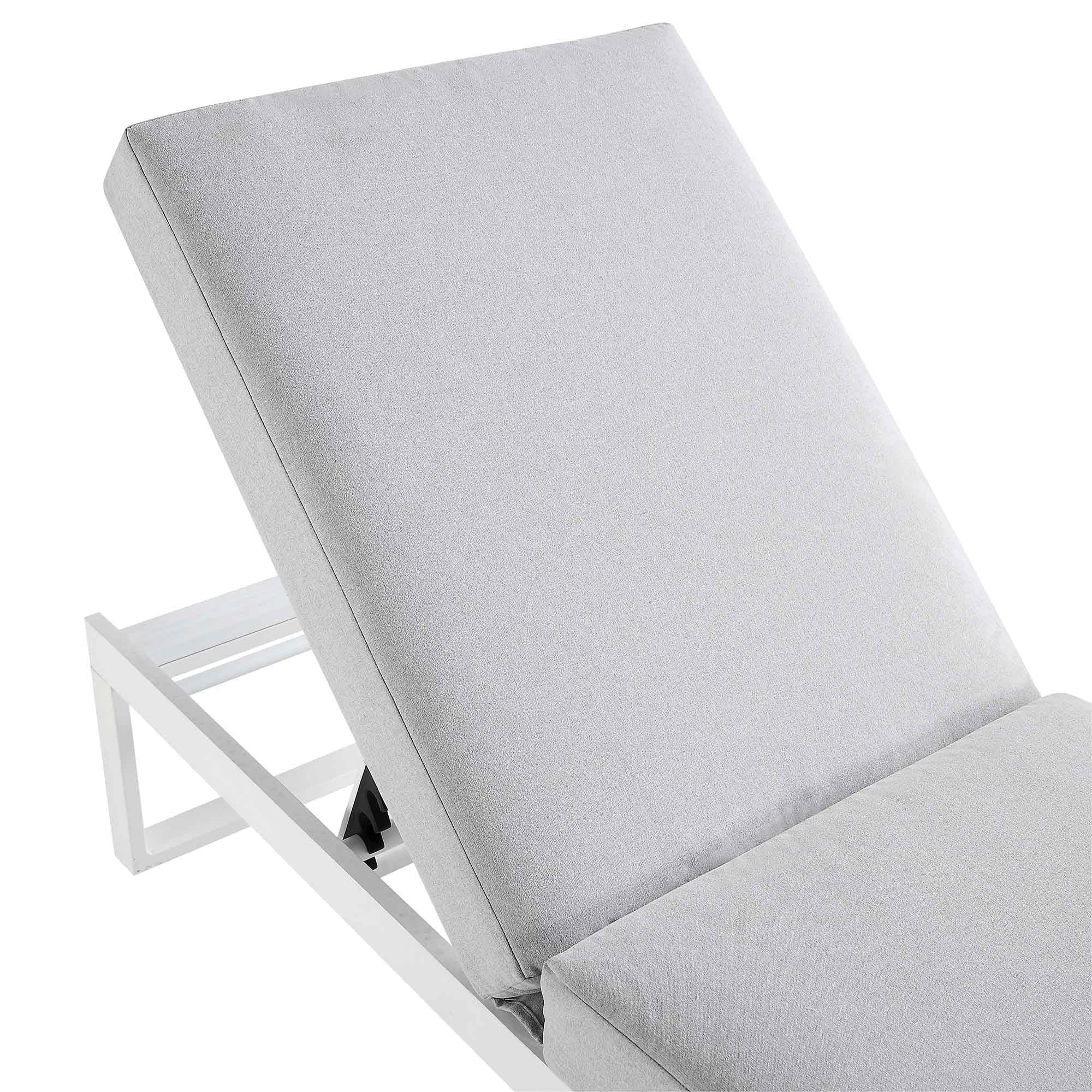 Albany Aluminium Sun Lounger and Side Table Set, White - Image 8