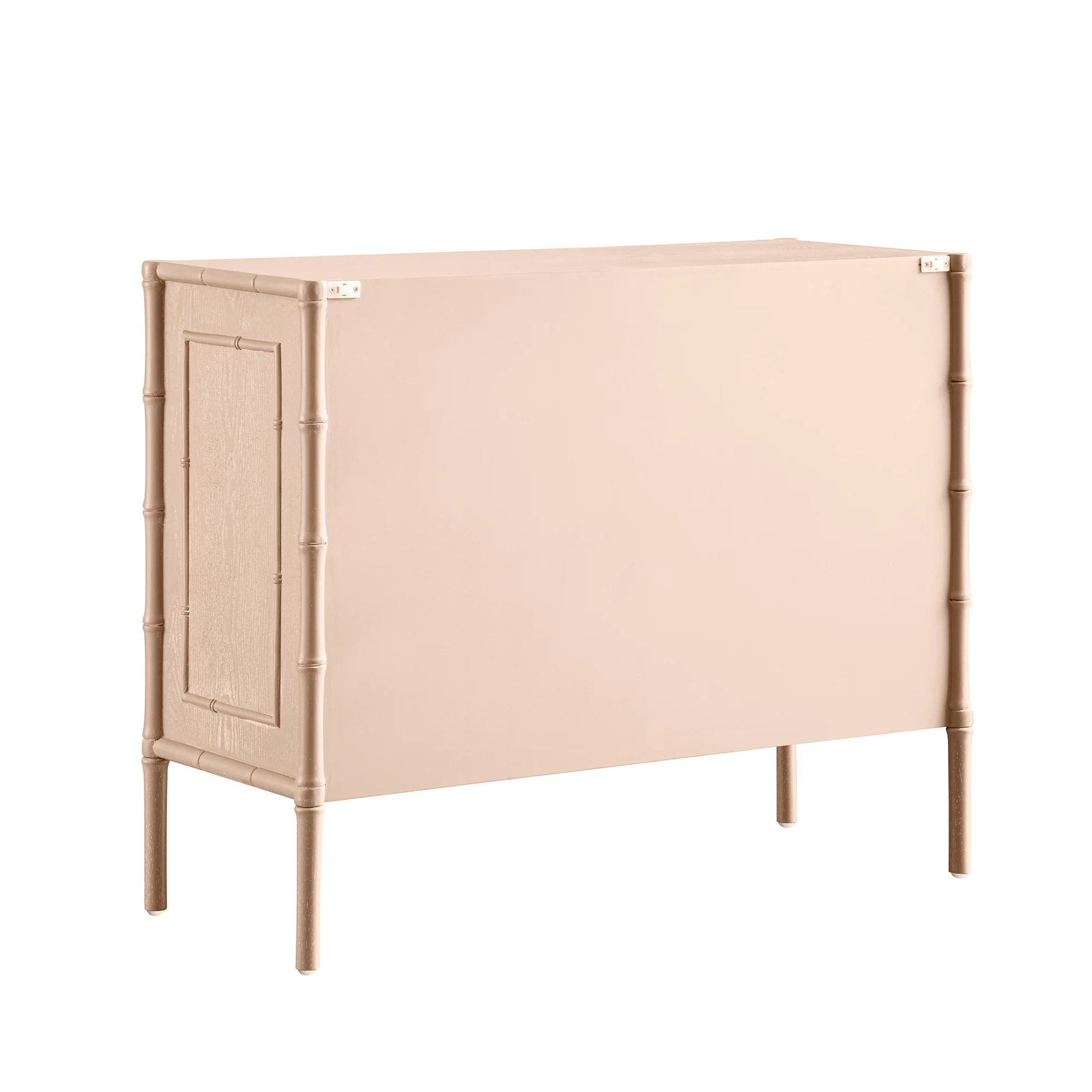 Elstowe Faux Bamboo Small Sideboard, Nude Pink - Image 7