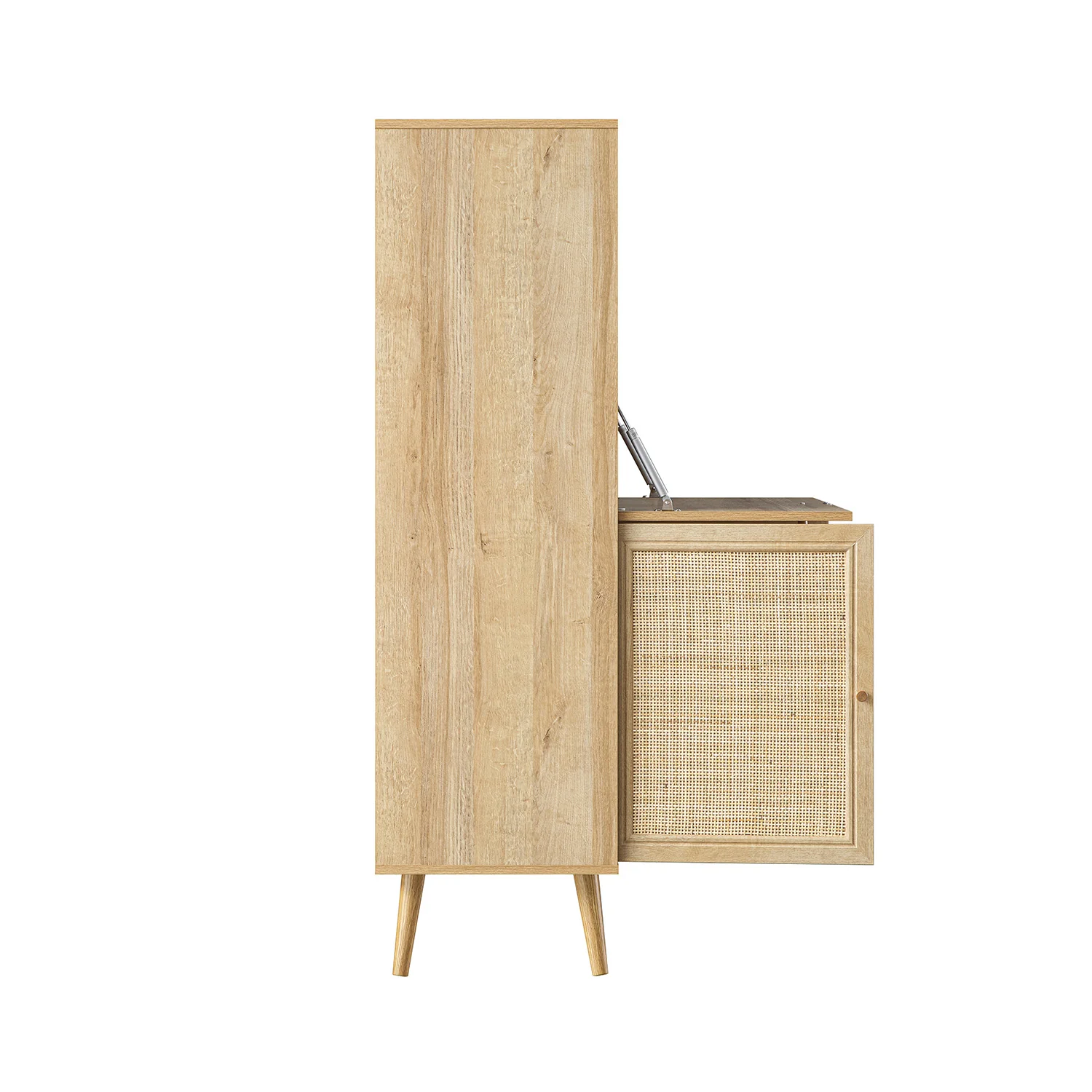 Frances Woven Rattan Writing Bureau, Natural - Image 6