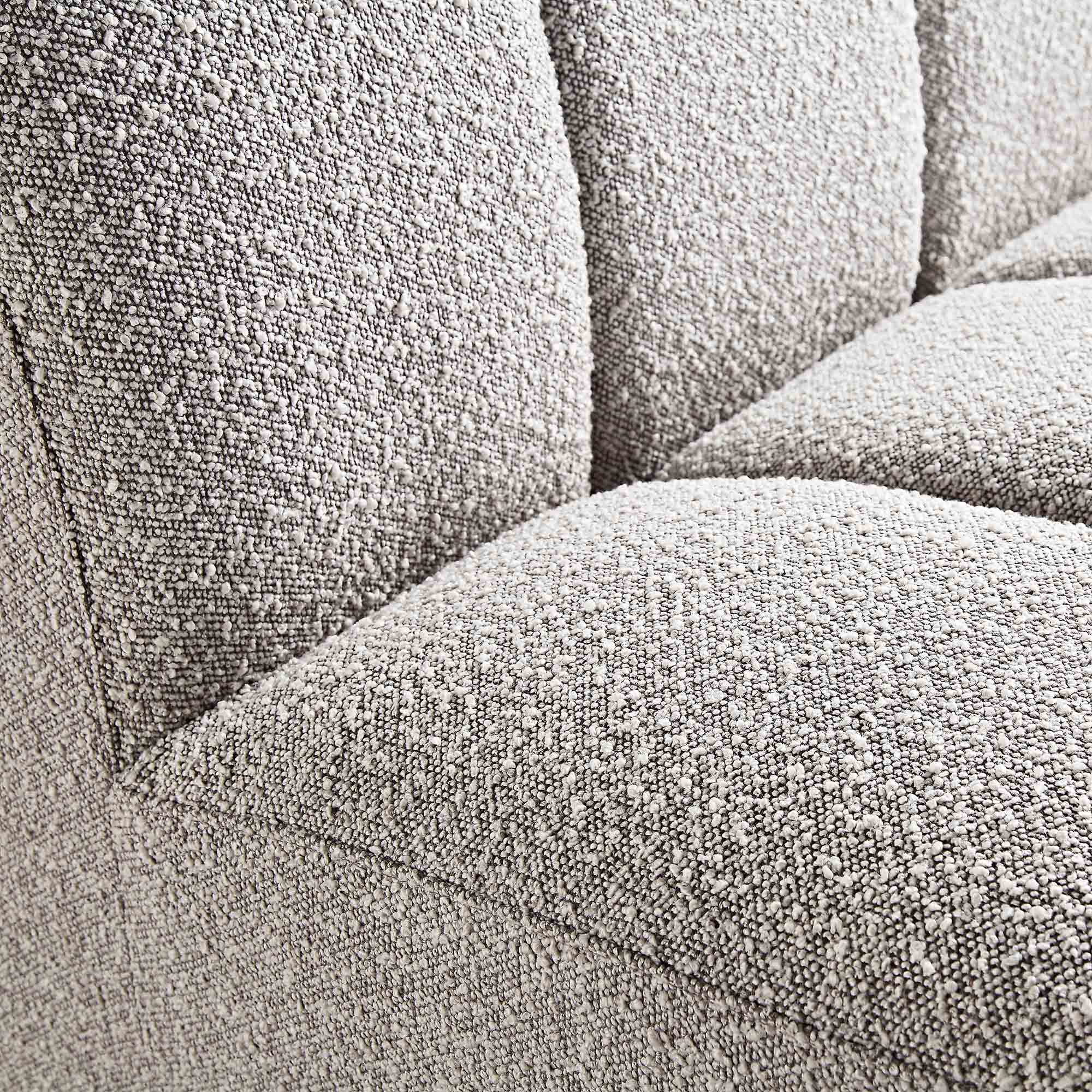 Granvia Taupe Boucle Modular Sofa, 1-Seater Armless Sofa - Image 11