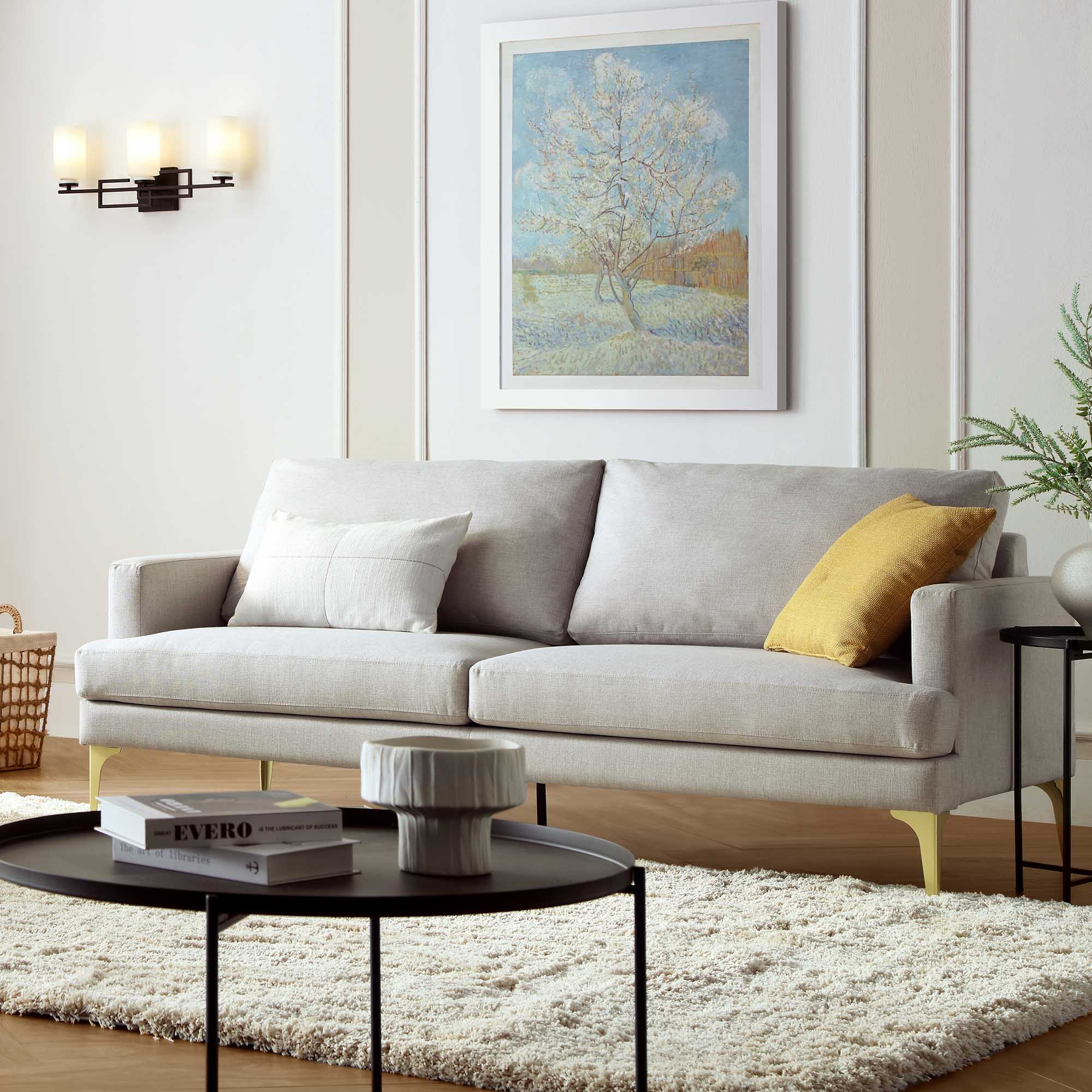 Haven Grey Fabric 3-Seater Sofa - Image 2