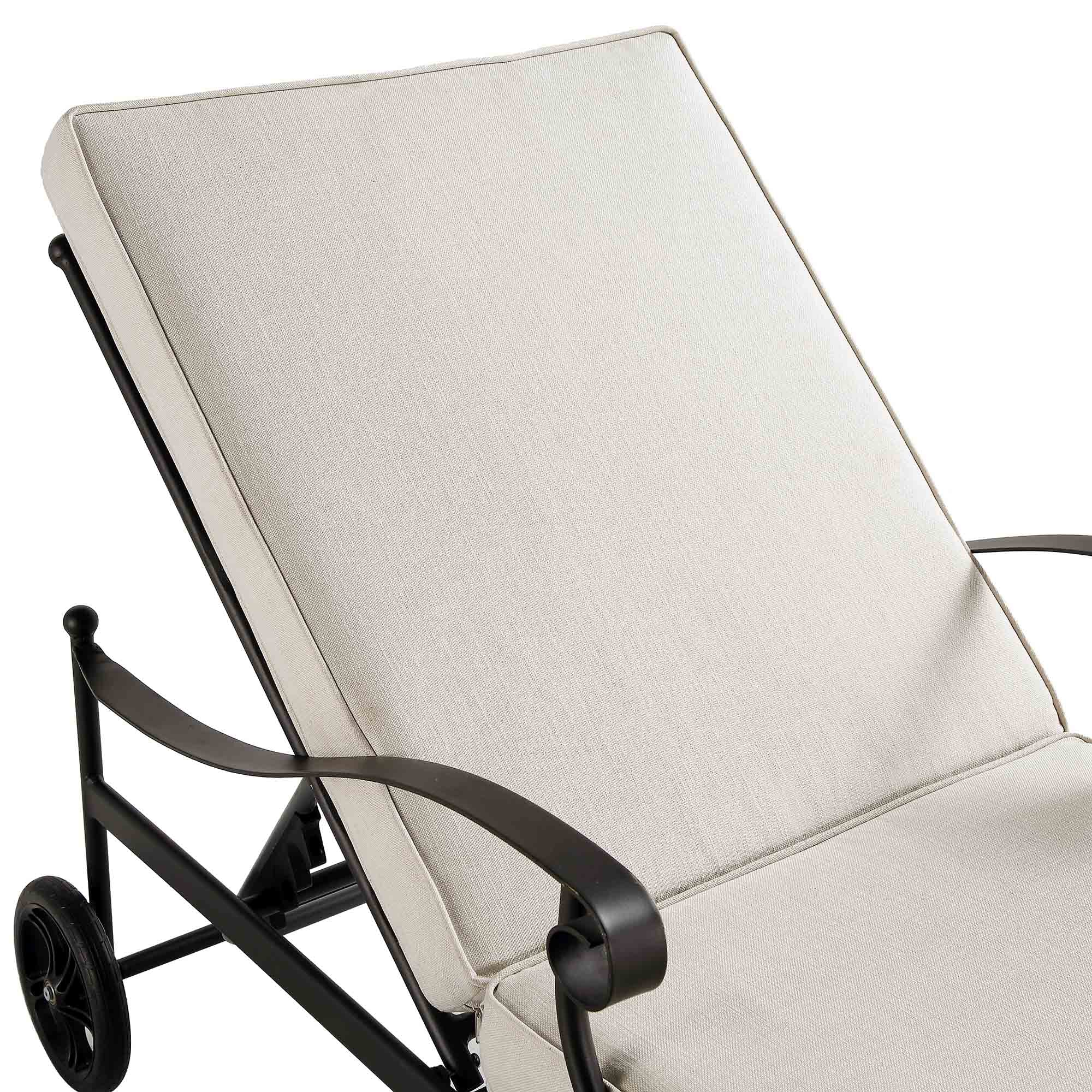 Haymes Metal Sun Lounger with Wheels - Image 10