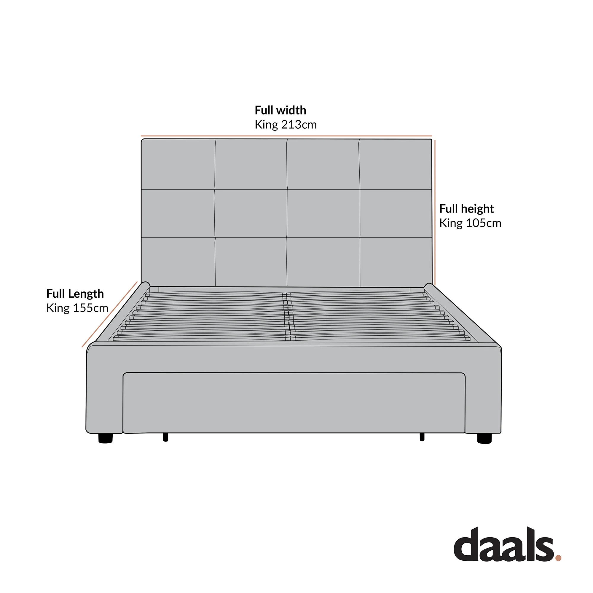 Julian King Bed Frame with Pull-out Storage Drawers Dark Grey Velvet - Image 4