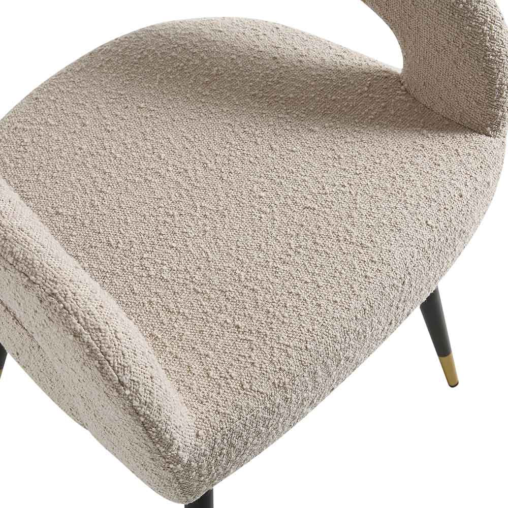 Laurel Wave Taupe Boucle Set of 2 Dining Chairs - Image 12