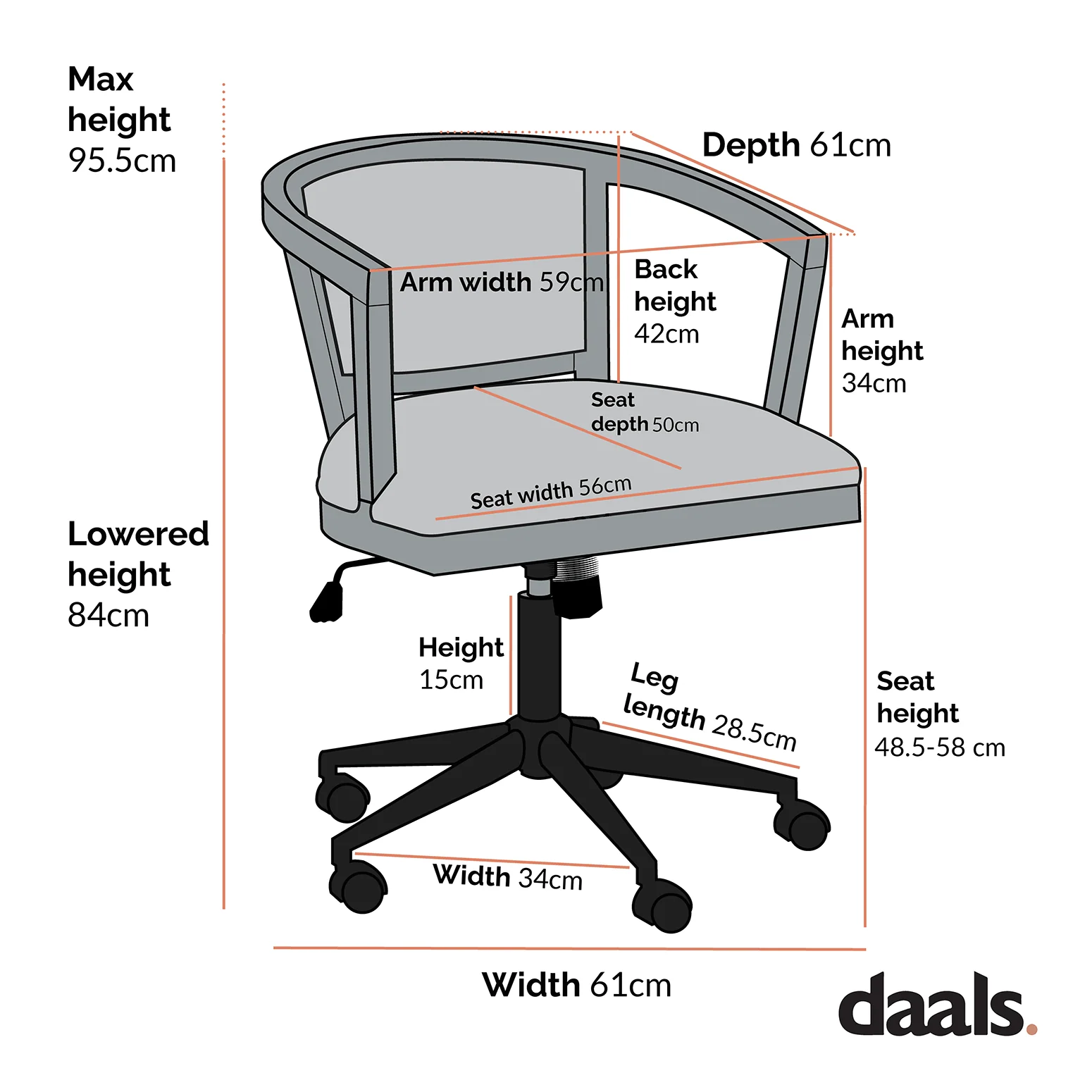 Lucia Natural Cane Swivel Desk Chair, Silver Oak - Image 3