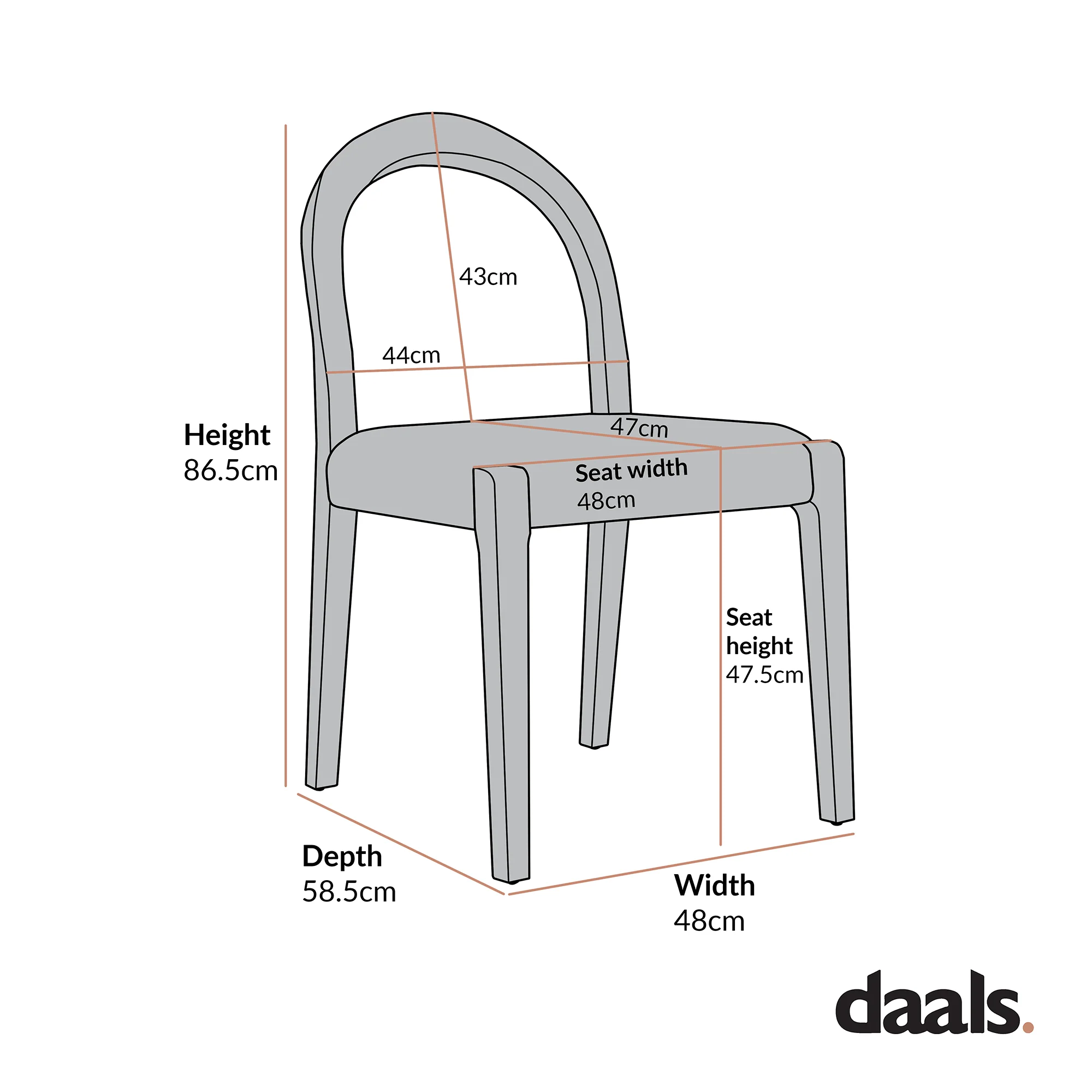 Lumi Dining Chair, Oatmeal Fabric | Silver Oak Frame - Image 10