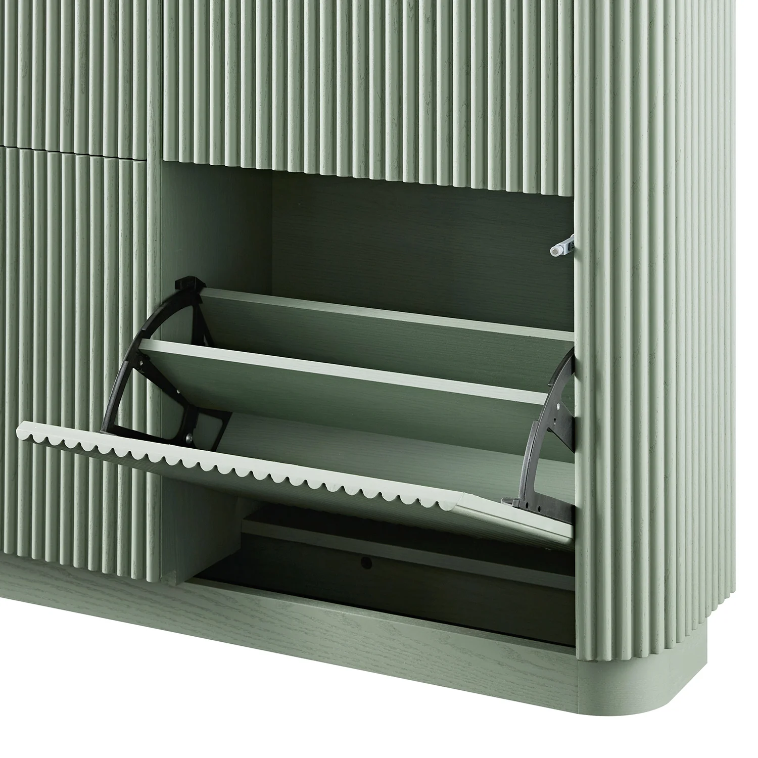 Maru 4-Door Shoe Storage Cabinet, Sage Green - Image 14