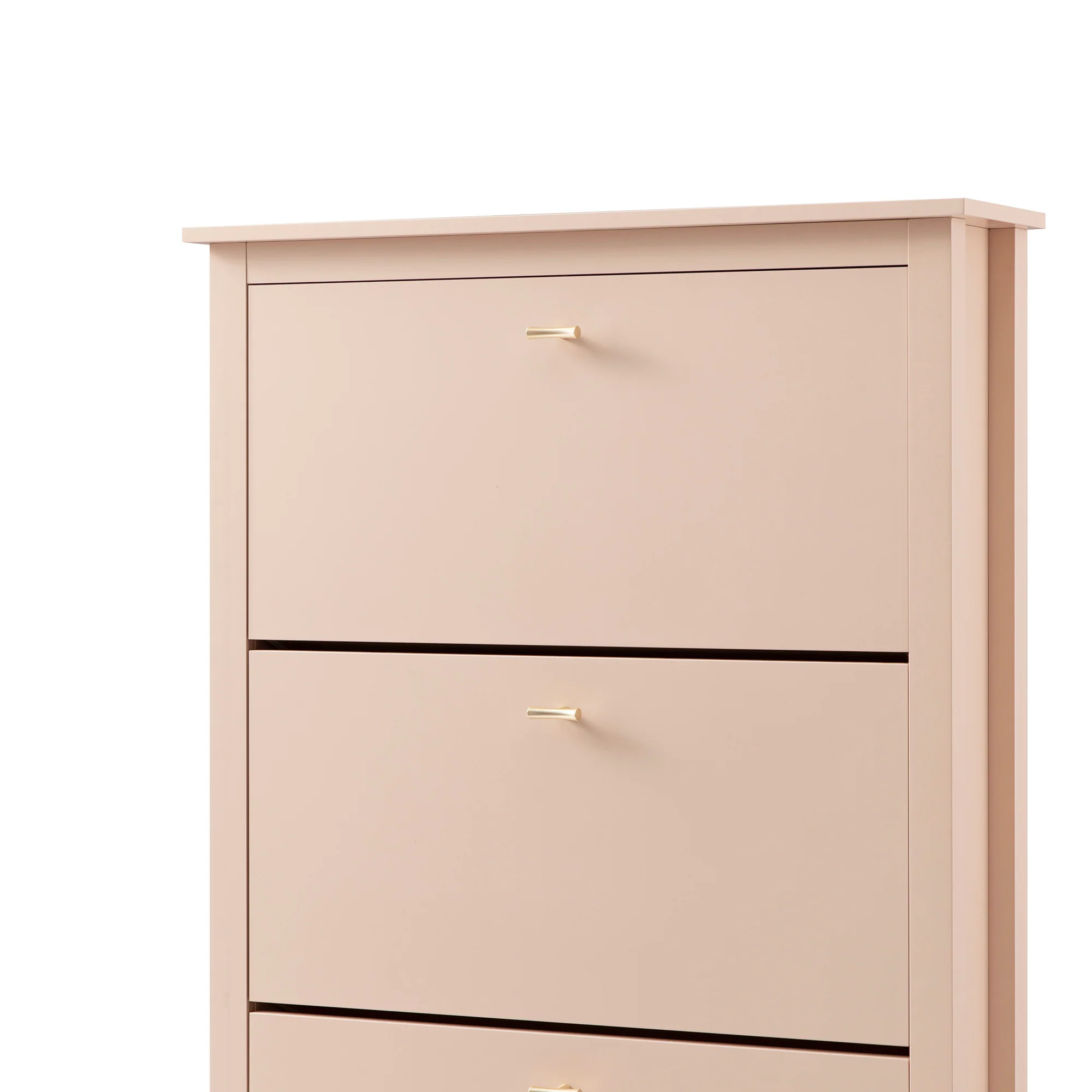 Oakham 3-Tier Shoe Cabinet, Nude Pink - Image 7