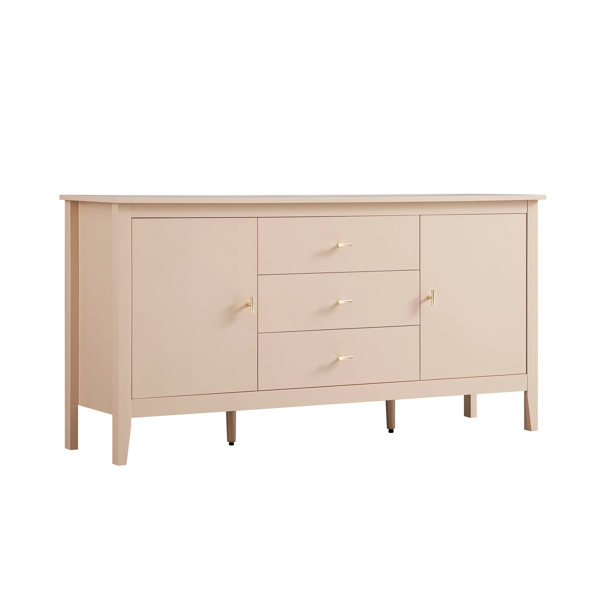 Oakham Wide Sideboard with Drawers, Nude Pink - Image 2