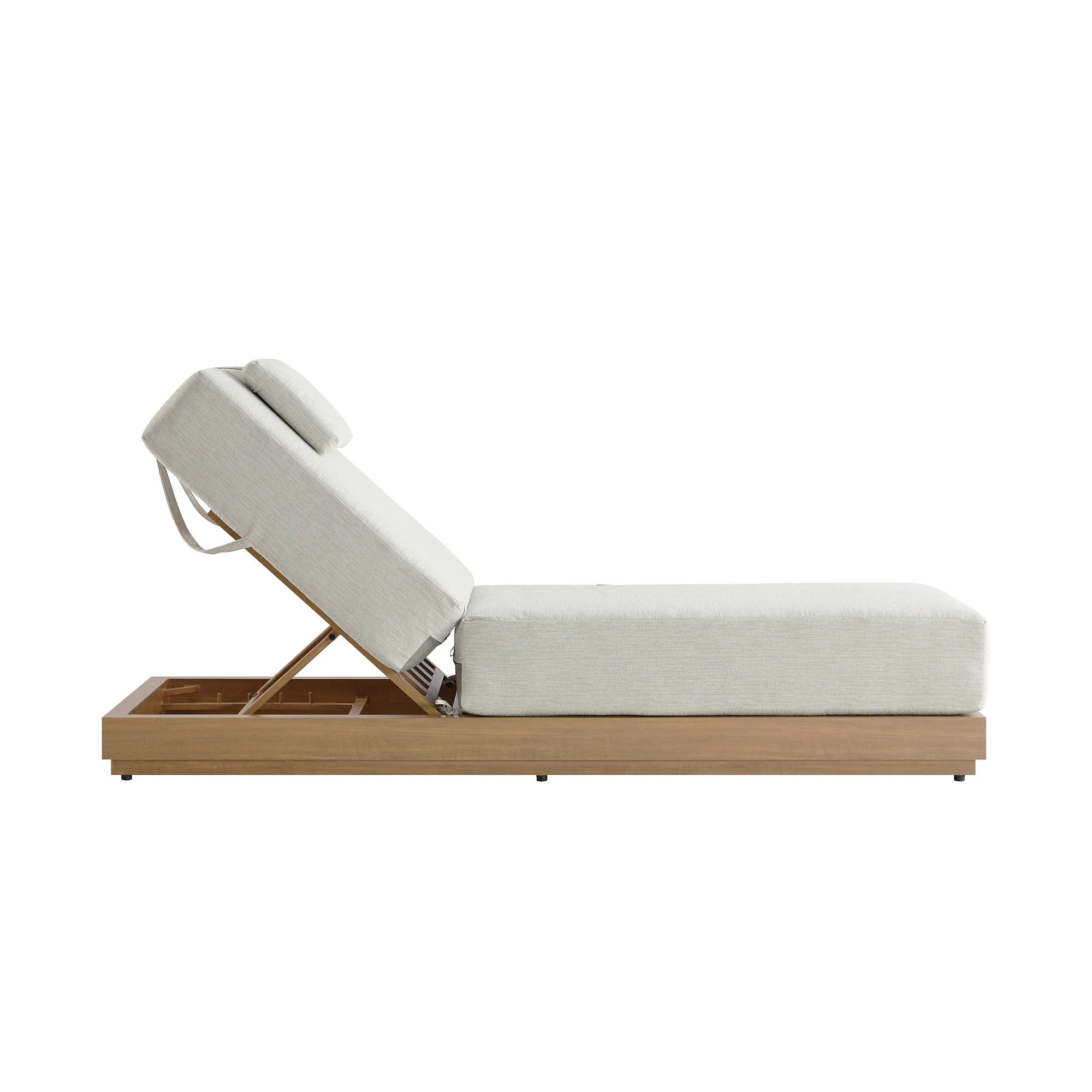 Pedra Rope and Aluminium Outdoor Sun Lounger, Natural - Image 5