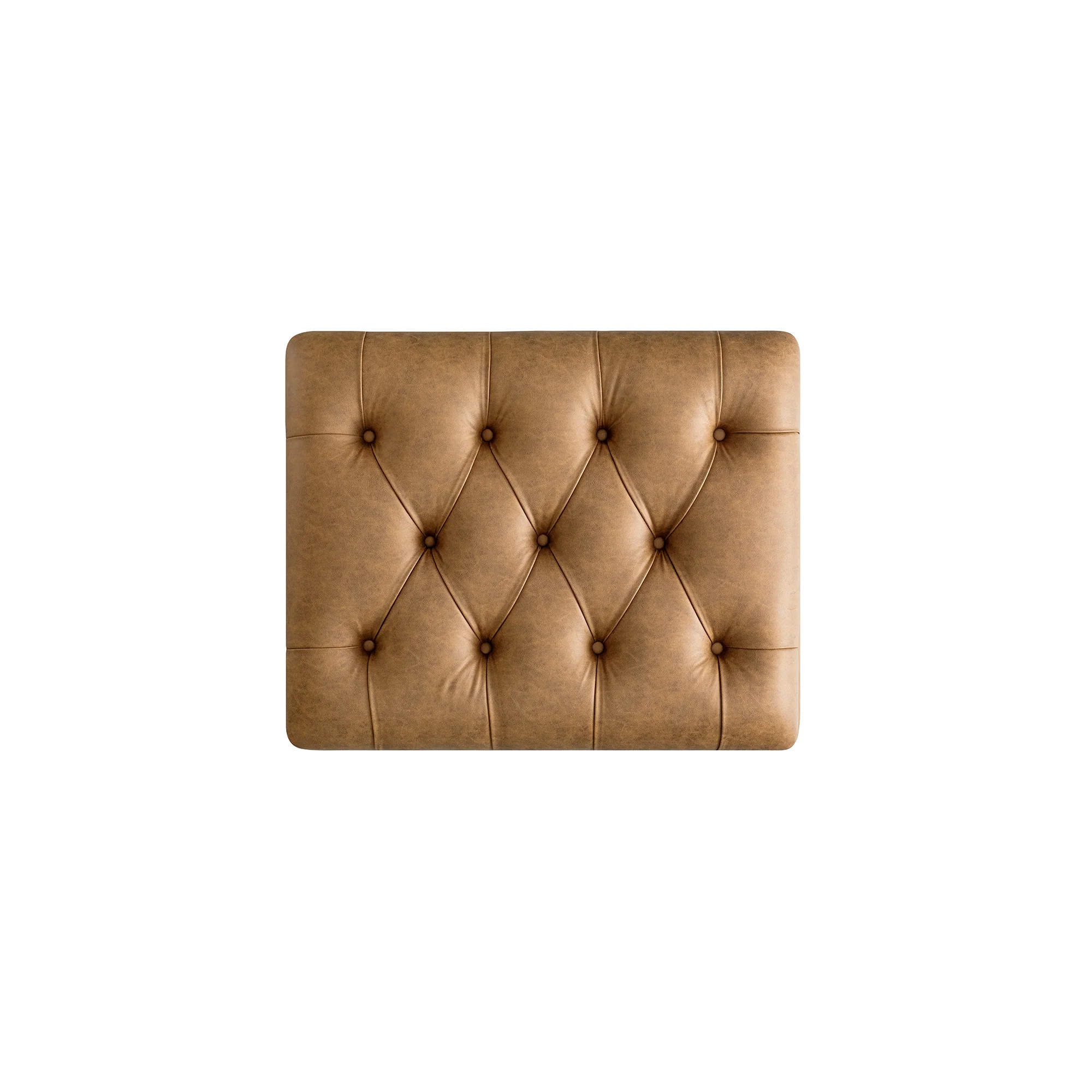 Portland Single Buttoned Fold-Out Bed in Ottoman, Tan Faux Suede - Image 6