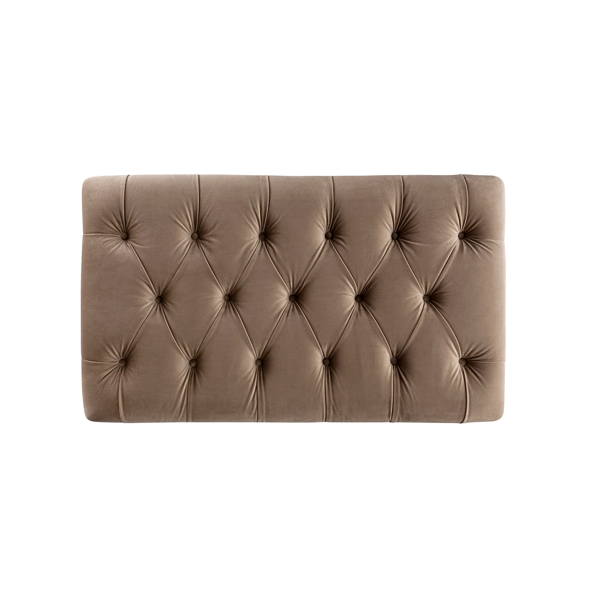 Portland Small Double Buttoned Fold-Out Bed in Ottoman, Mink Velvet - Image 14