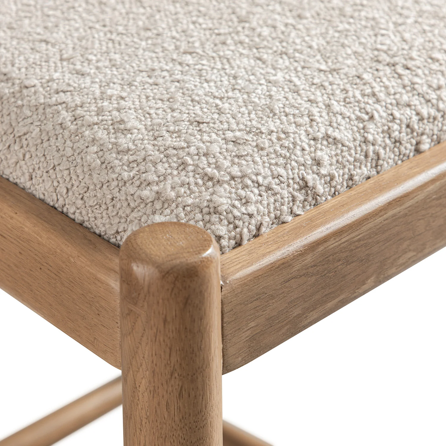 Tama Counter Stool, Light Taupe Boucle | Natural Oak Frame - Image 10
